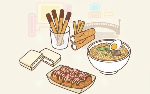 Illustration for Osaka Snacks 101: 5 Street-Food-Coded Treats You Can Order in the US